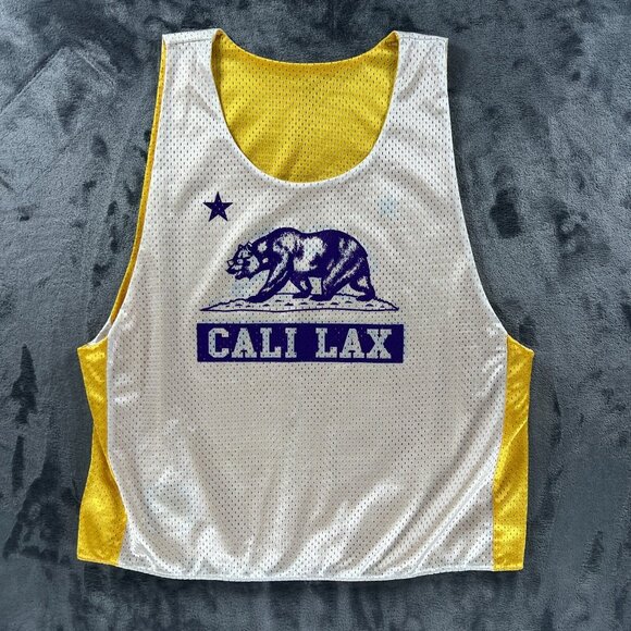 Tribe Head Reversible Lacrosse Jersey Men S Cali Lax Vintage Made in USA Y2K - Picture 10 of 14